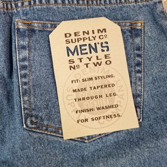 Denim Supply Co jeans men's 36x30 Slim tapered blue denim pants NEW - Picture 9 of 12